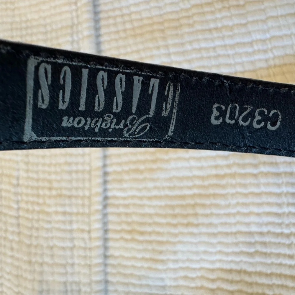 1990s Brighton black leather belt - Picture 7 of 12